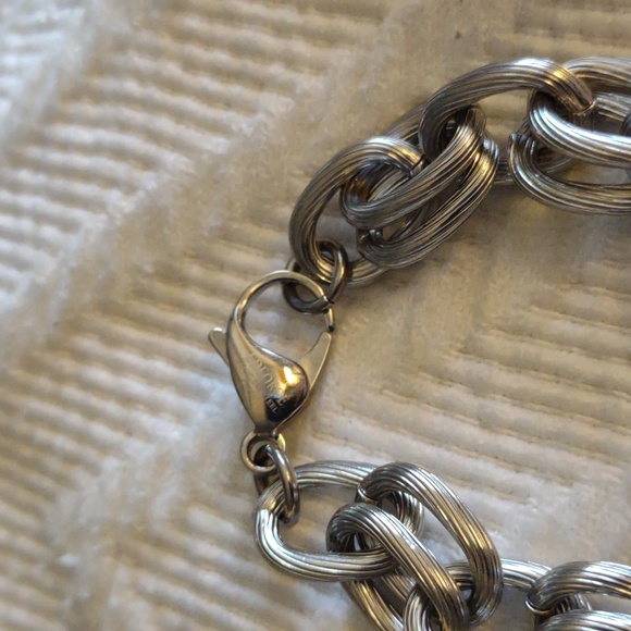 Edforce Stainless Steel Chunky Rope Chain Link Bracelet. 7 5/8 length - Picture 4 of 7